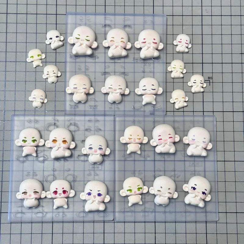 

Multi-size Clay Doll Blank Face Eye Socket/eyelash Styling Silicone Mold High Transparent DIY Q Version Hand Doll Eye Tool