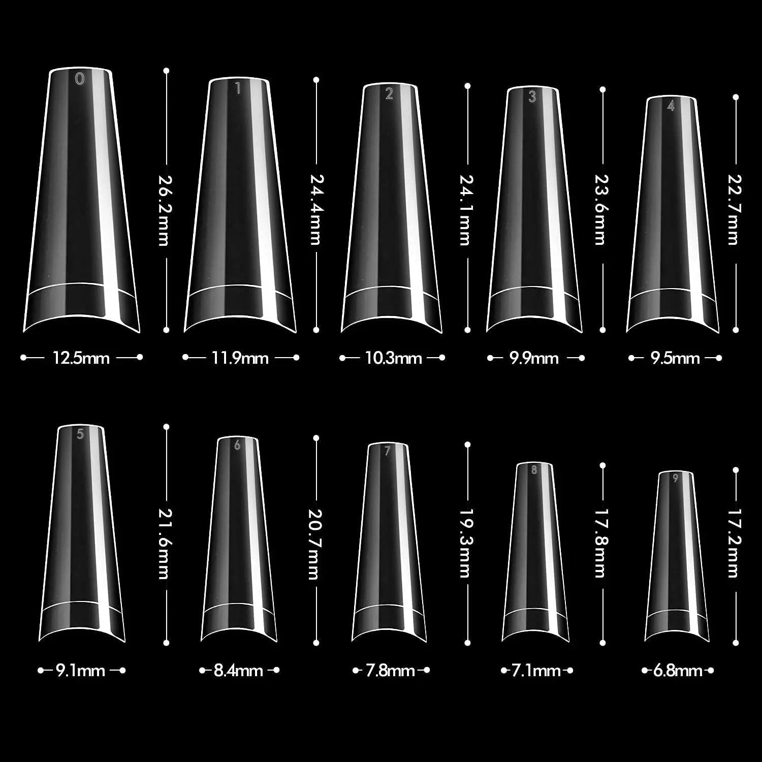 120PCS Long Clear Ballerina semi-frosted  Nails Tips for Acrylic Nails Salons and DIY Nail ArtSemi-finished product Mud glue