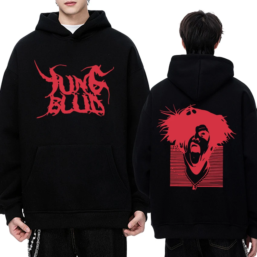

New in Yungblud 2025 Tour Gothic Double Sided printed Hoodie Men women vintage punk Casual streetwear Unisex Fleece Sweatshirt