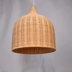 Rattanowa tkana lampa wisząca Bambusowa oprawa Ręcznie robione oświetlenie sufitowe Klosz lampy Żyrandol Wiszący klosz do dekoracji wnętrz