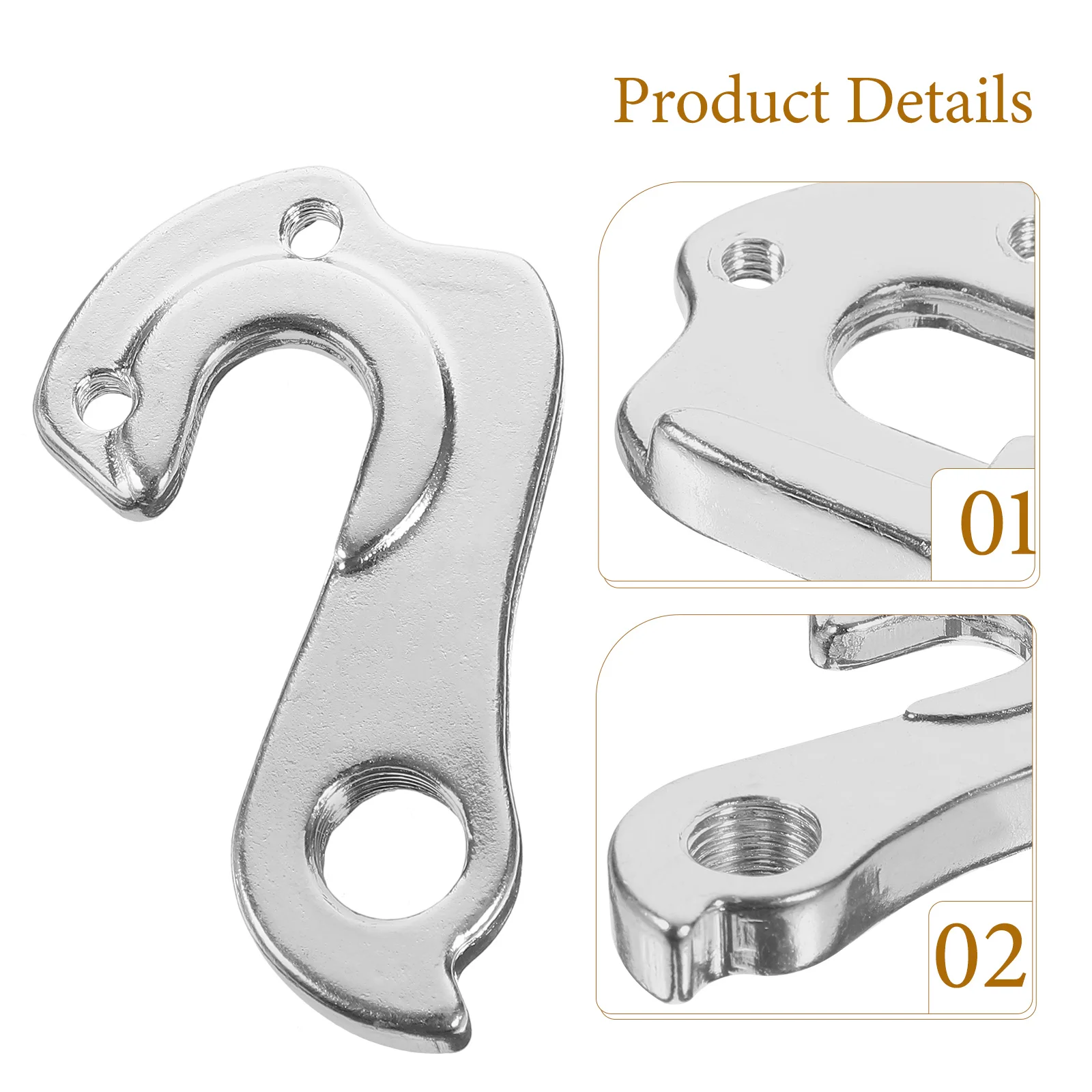 

2 pcs Alloy Rear Derailleur Hanger Tail Hook Bike Frame Protector Replacement Gear Hook Hanger Extender Durable Lightweight