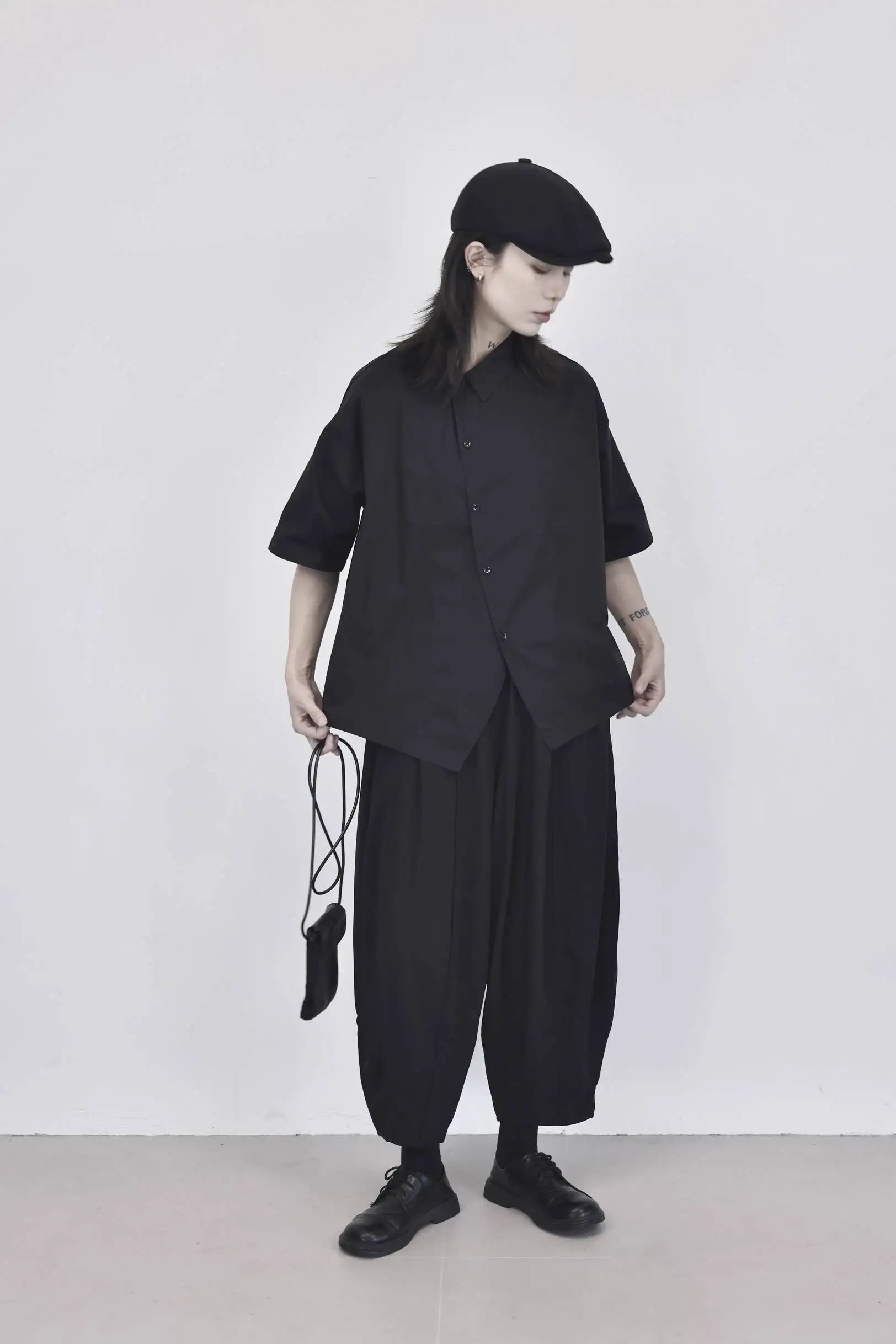 Spodnie damskie UMI MAO Yamamoto, ciemne, jesienne, w stylu casual, cienkie, wyszczuplające, typu marchewka, modne spodnie damskie Y2K, odzież gotycka.