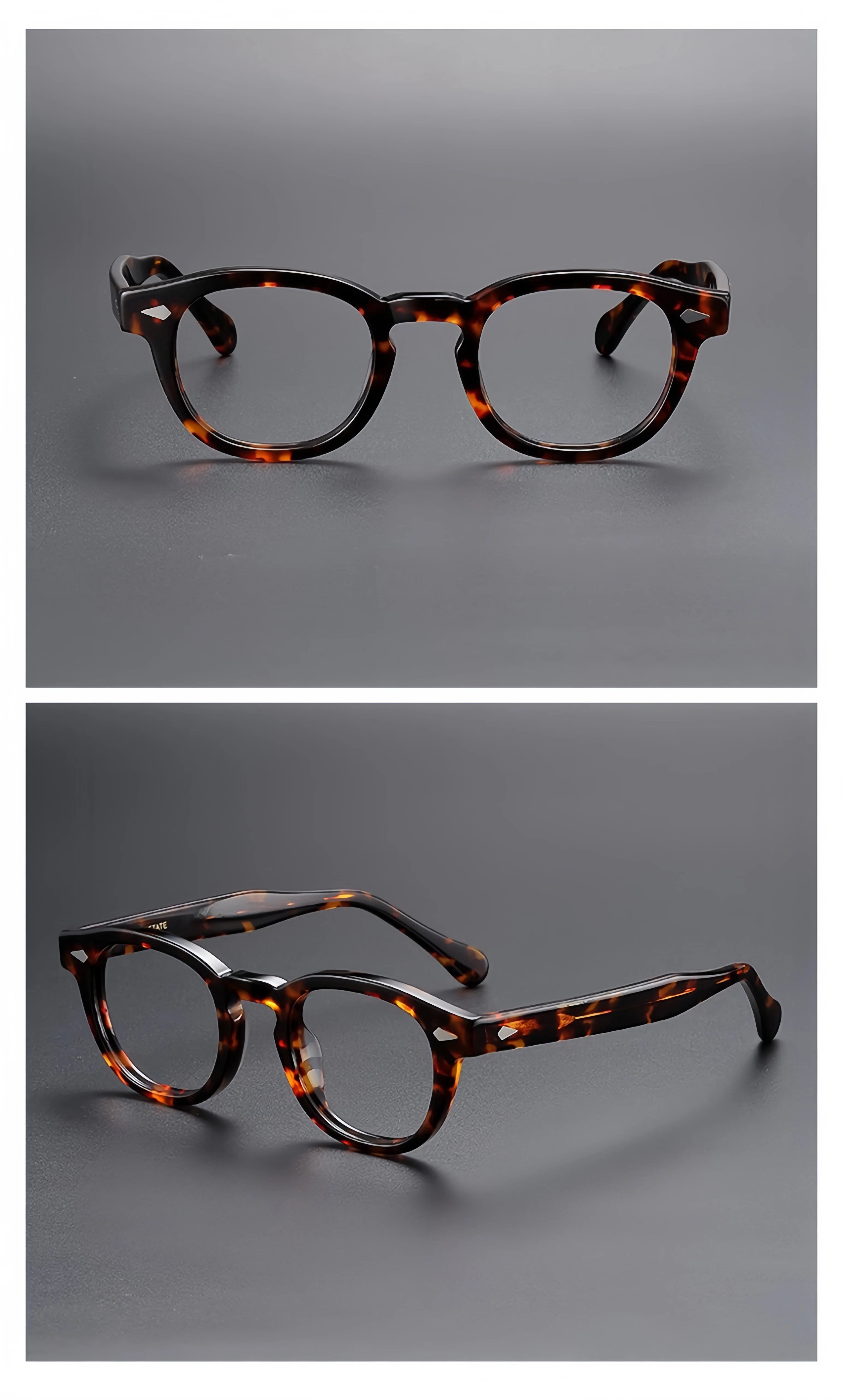 MOSCOT Style LEMTOSH Glasses Luxury Classic Tortoise Black Round Vintage Acetate Frame Unisex Celebrity Inspired Eyewear