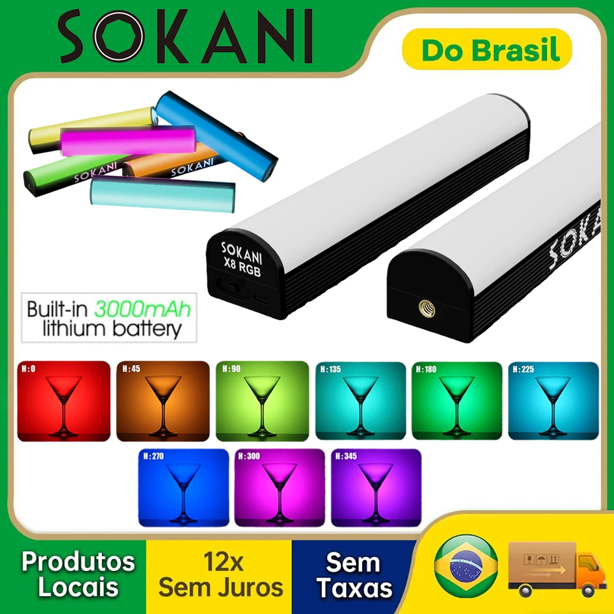 【paula-do-brasil】sokani-x8-rgb-stick-led-video-light-handheld-tube-wand-ctt-photography-lighting-3600mah-battery-app-control