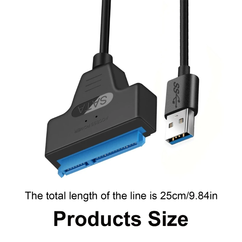 Адаптер USB 6 Гбит/с, быстрый доступ к данным на 2,5-дюймовом жестком диске и твердотельном диске, разъем для портативного