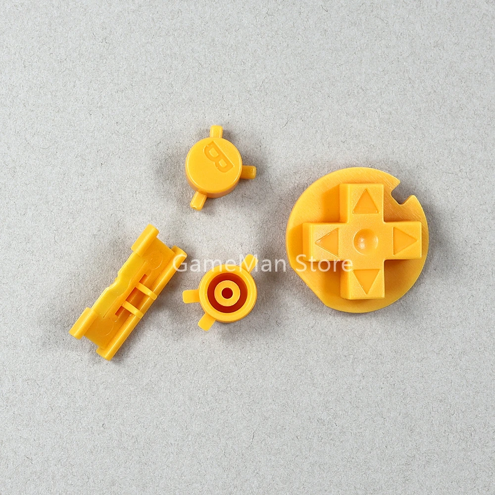 40sets/lot Plastic Buttons For Gameboy Color Power ON OFF D-pad A B Start Select Key Cross Direction Operation Key For GBC
