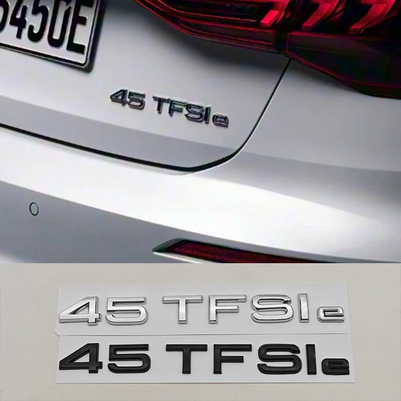 جديد ثلاثية الأبعاد ABS سيارة رسائل شعار A3 45TFSIe شارة الخلفي الجذع ملصق الشارات لأودي A3 45 TFSI e 8Y السيارات الذيل بمناسبة الملحقات #2