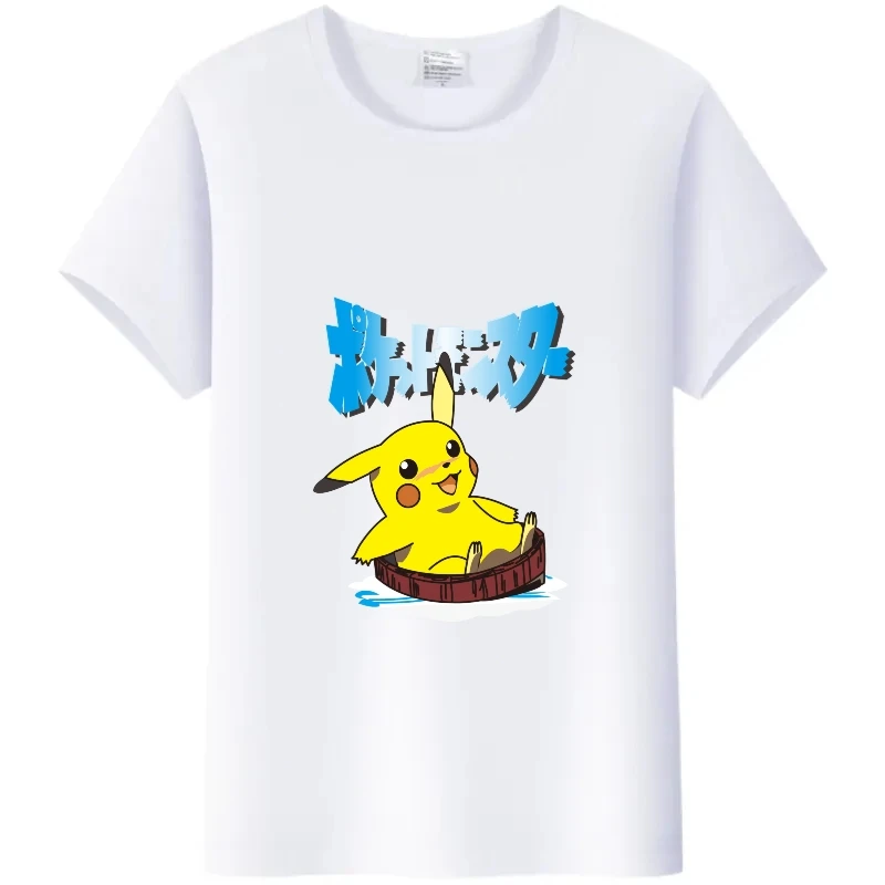 Cute Japanese Anime Pokemon Pikachu t-shirt donna camicie Tees uomo abbigliamento bianco Hippie camicetta divertente maniche corte Plus Size top