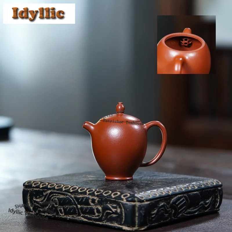 

120 мл Бутик Исин Фиолетовый Глиняный Чайник Мастер Горшок Ручной Работы Сырой Руд Чжу Чайник Грязь Китайский Чайный Набор Цзыша Посуда Для Питья Ремесло Подарок