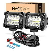 NAOEVO 4 pulgadas 2 uds luces LED Pod Spot inundación Combo LED niebla conducción 4x4 luces todoterreno luces de trabajo para camión barco ATV UTV Jeep