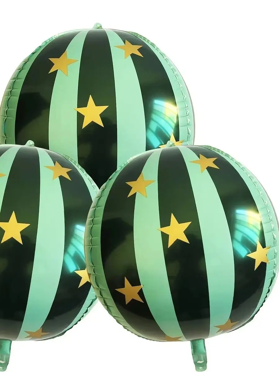 3 Stück 22 Zoll 4D Gestreifter Stern Aluminiumfolienballon KTV Einkaufszentrum Heim Schule Dekoration Zirkus Party Zubehör Kinder Fotorequisiten