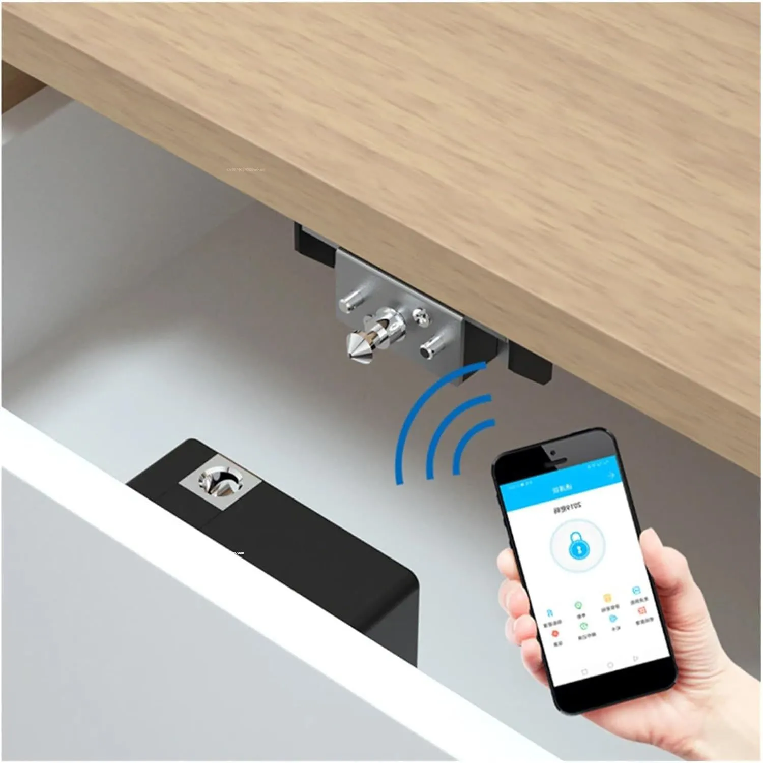 IC RFID Hidden Cabinet Lock NFC TTLOCK APP Invisible Electronic Cabinets Lock Connection for Hidden Cabinet Wooden Chest Drawer