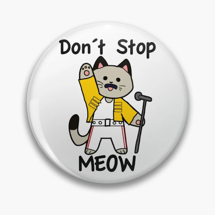 Cartoon Cat Badge Pins Funny Collar Custom Clothes Manga Metal Broches Broche Pins for Backpacks Fashion Manga