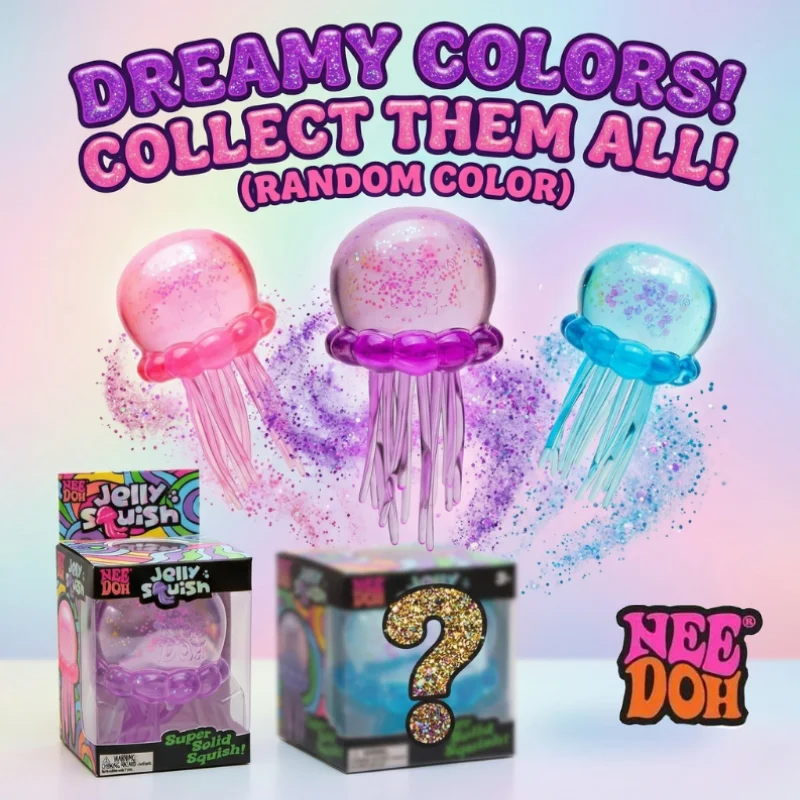 

2026 new Needoh Fuzz Ball Jellyfish Squishy Blind Box Random Color Soft Stress Relief Toy Cute Relaxing Squeeze Sensory Toy