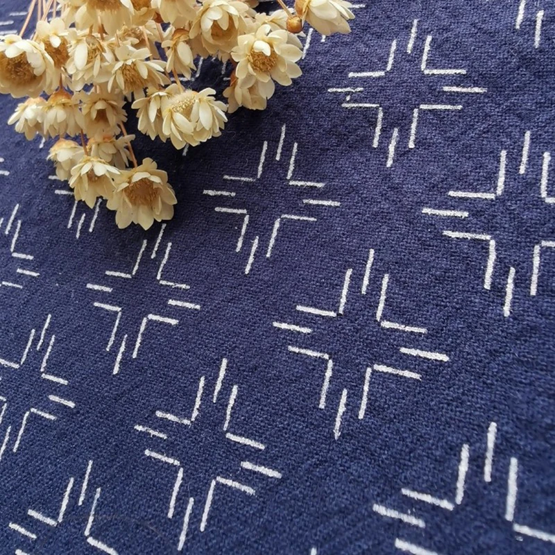 Sashiko Embroidery Kit - DIY Floral Square Coaster & Tea Cloth Set with Fabric & Patterns - Hand Sewing Craft Kit