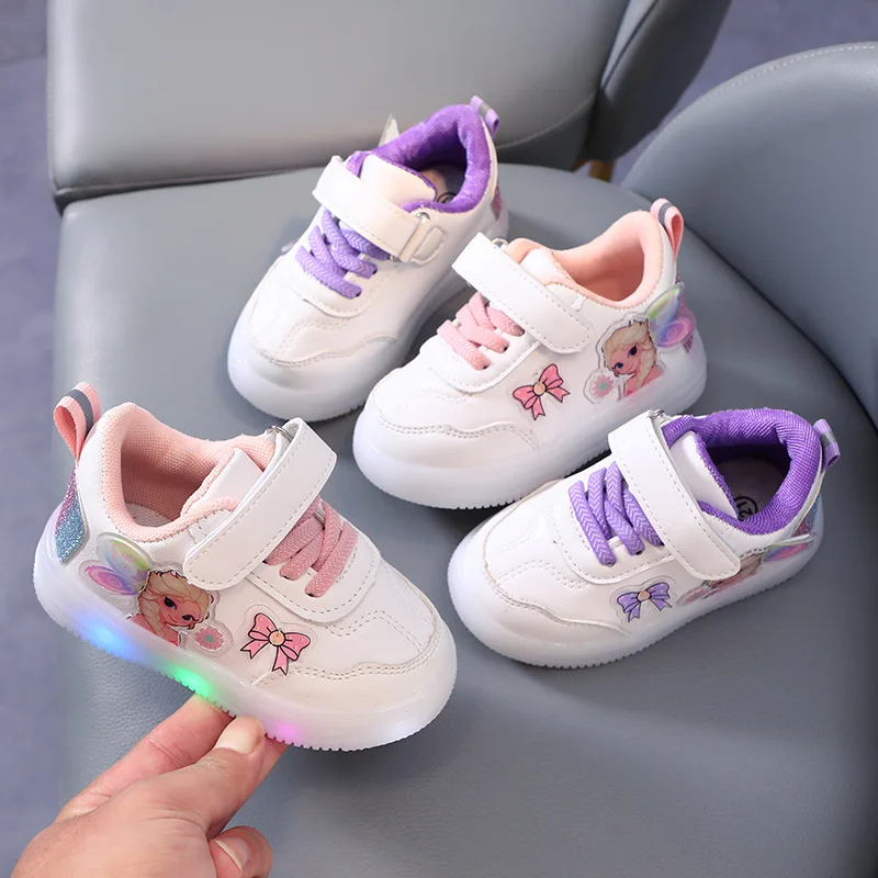 

Disney kids frozen princess cute Casual shoes with light soft bottom sports shoes for girl gift