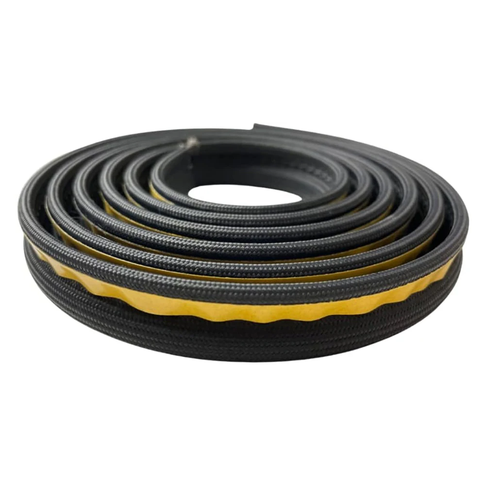 Stove Rope Seal Self Adhesive Glass Yarn Black Temperature and Fire Resistant 10mm Diameter 18mm Width 3 meters Length