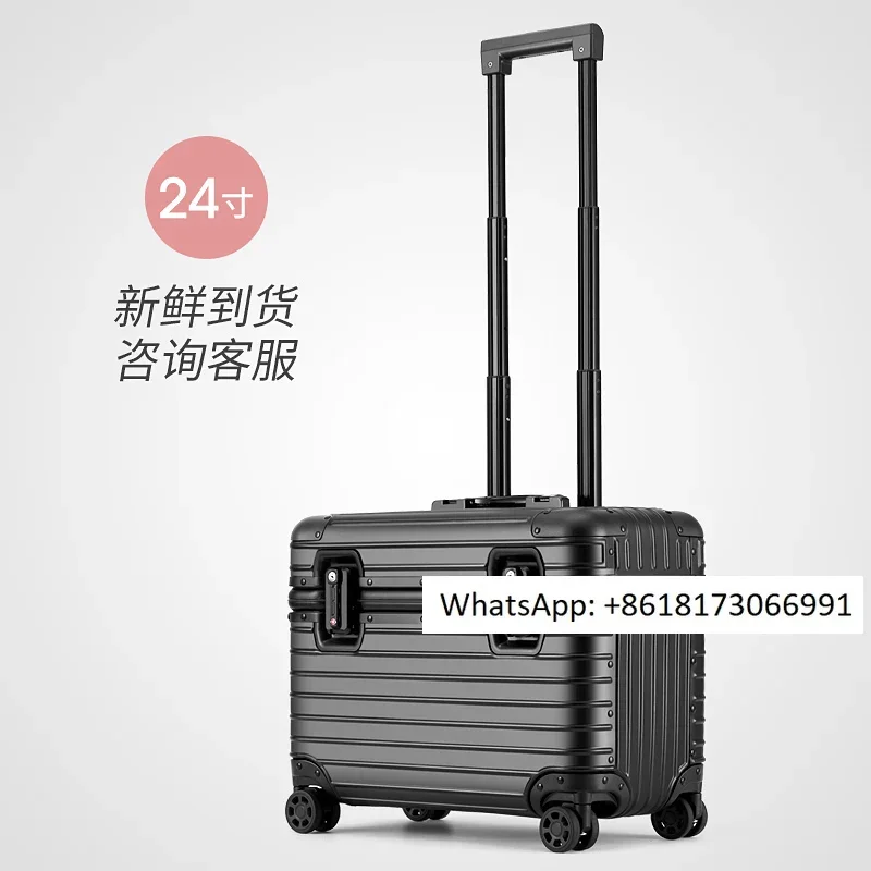 All aluminum magnesium alloy suitcase, photography metal luggage, men's 22 inch travel women's camera case