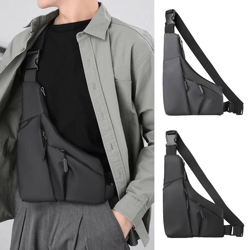 

Armpit foreskin membrane chest bag men's backpack single shoulder chest bag anti splash-cross large capacity chest bag