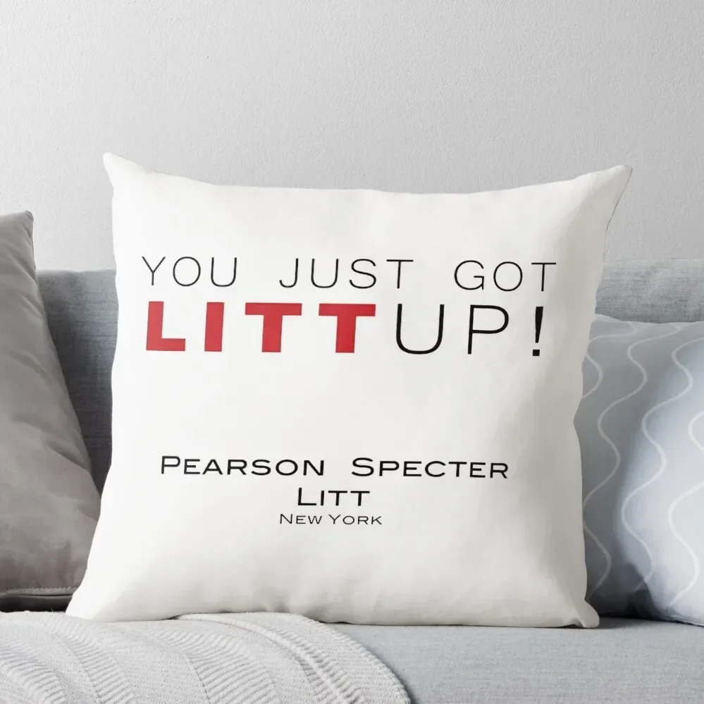 

Suits 'LITT UP!' design including firm logo Throw Pillow Pillow Cases Pillow Cases Decorative