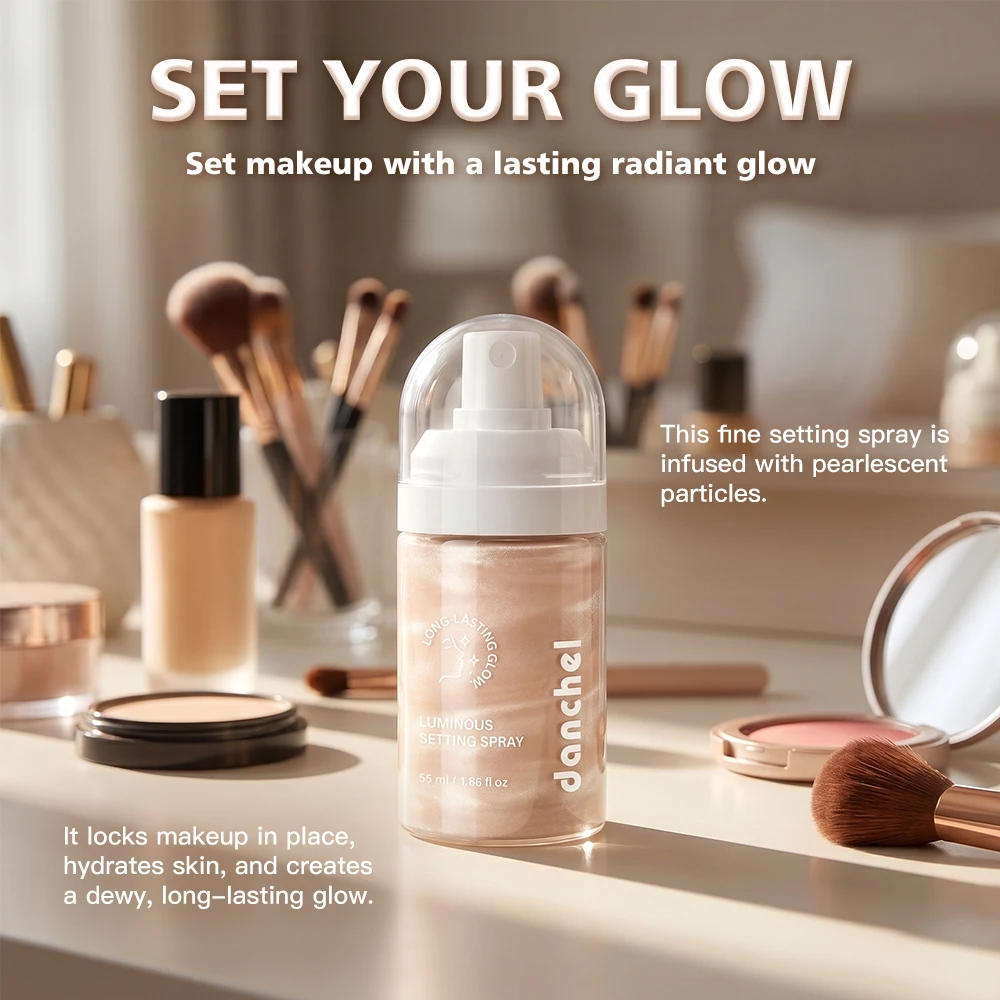 Luminous Setting Spray Dewy Plump Looking Skin Lasting Hydration Blends Seamlessly Natural Finish Daily Face Makeup Cosmetics