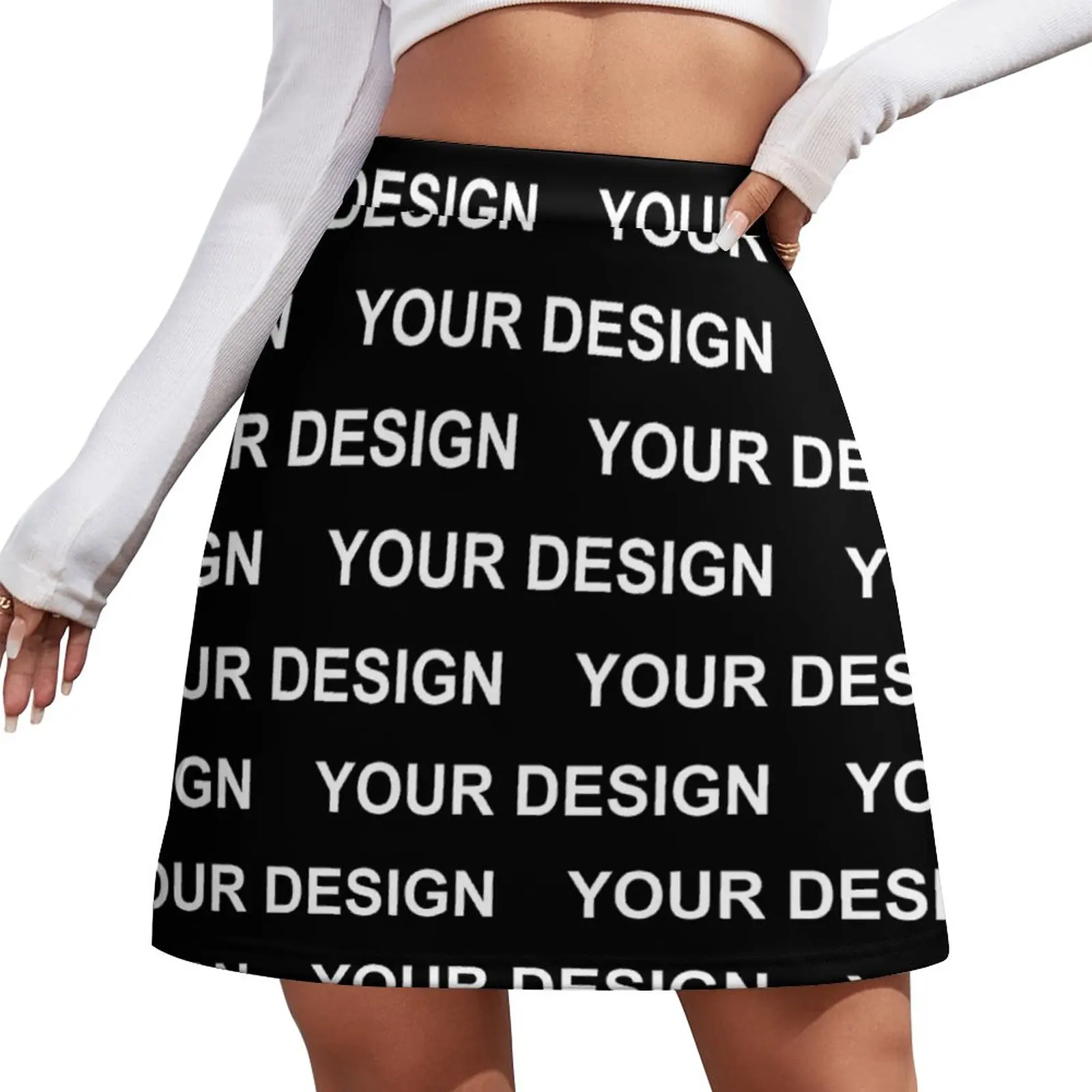 

Add Design Customized Skirt Women Custom Made Your Image Vintage Mini Skirts High Waist Aesthetic Casual Skirt Big Size 2XL 3XL