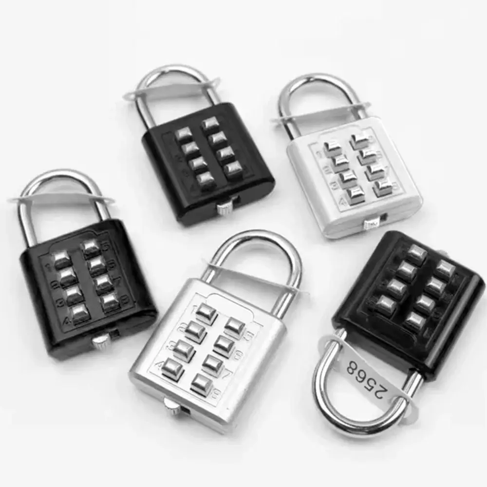 New 8 Digit Button Combination Lock Anti-theft Waterproof Password Pad Lock Metal Safely Suitcase Combination Lock For Travel