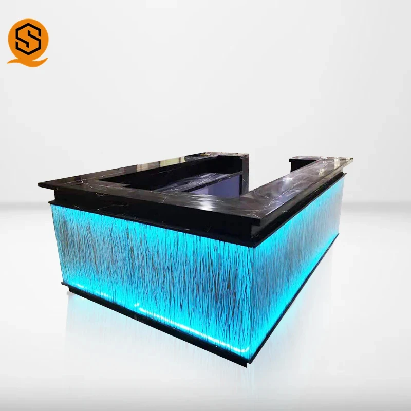 custom.Nightclub Bar With Modern Design Led Nightclub Bar Counter Wooden Bar Wine Coffee Shop Bar Counter