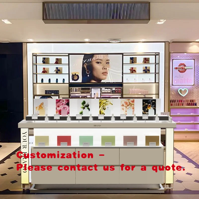 

custom.Modern Perfume Store Interior Design Decoration Perfume Shop Furniture Cosmetics Perfume Kiosk Mall