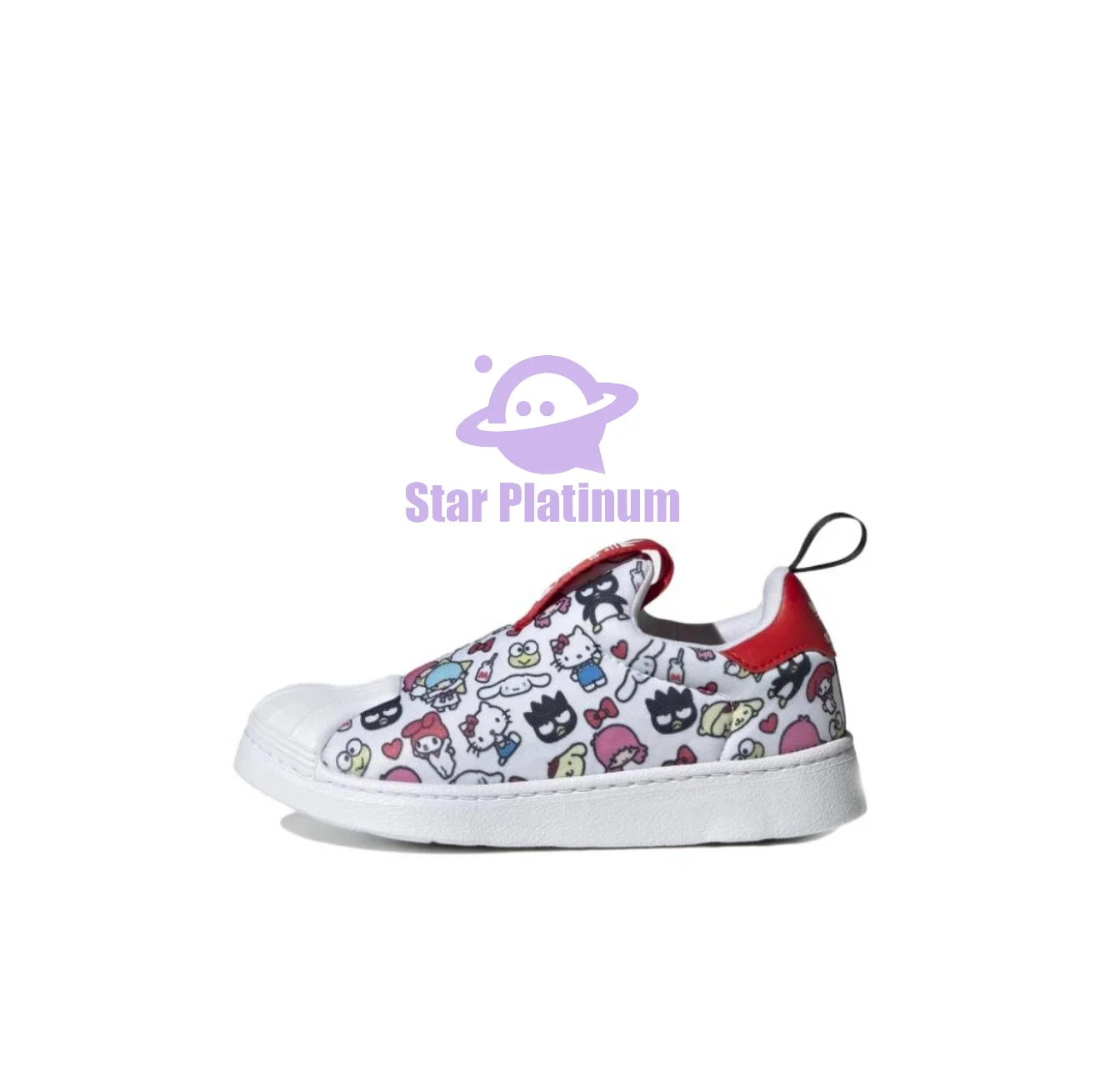 Adidas Kids Skate Shoes Hellokitty X Adidas SUPERSTAR 360 Wearable and Breathable Low-top sneaker for boy and girl