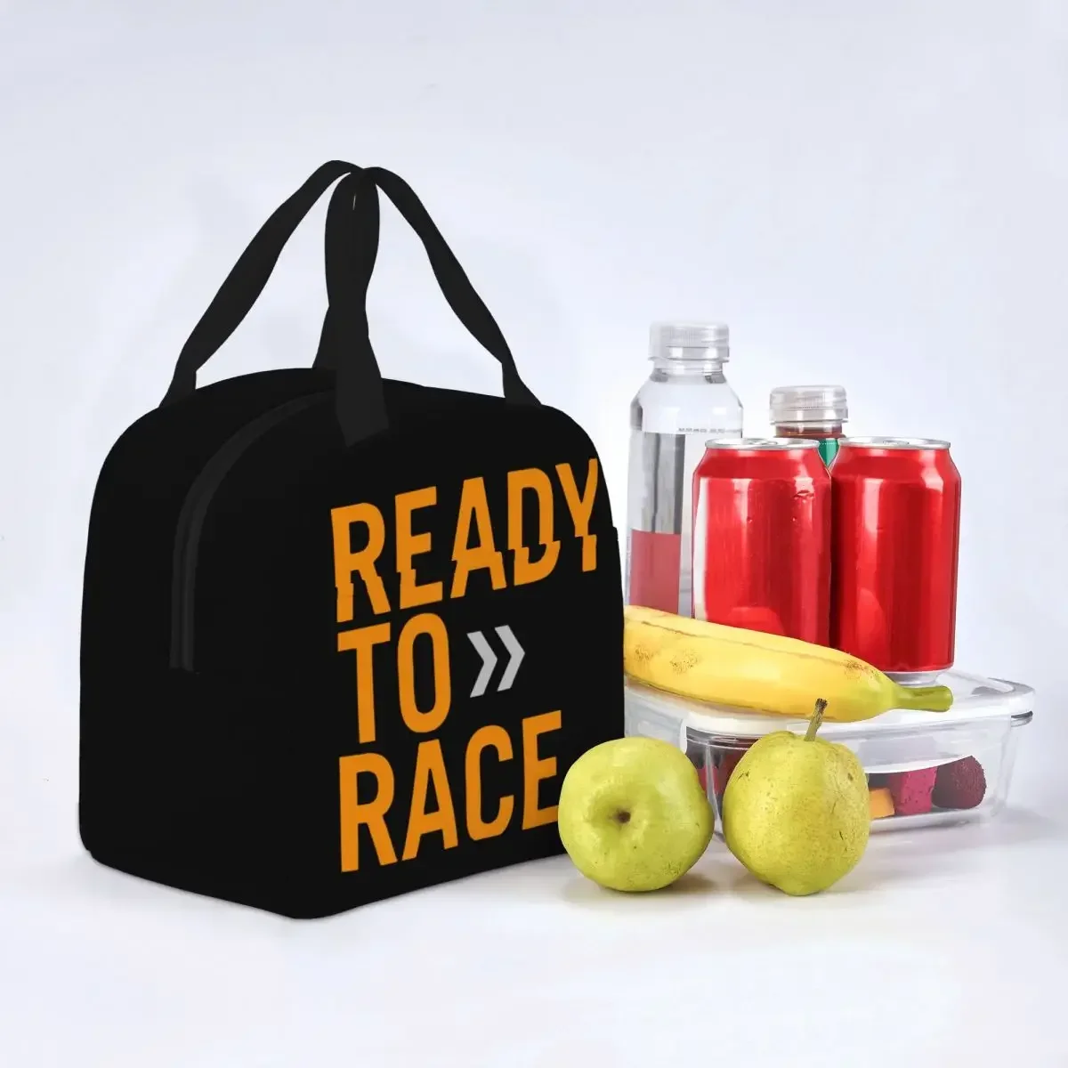 Isolierte Lunchtasche „Ready To Race“, auslaufsicher, für Motocross, Bitumen, Bike Life, Lunchbehälter, Kühltasche, Tragetasche, Lunchbox, Schule, Reisen