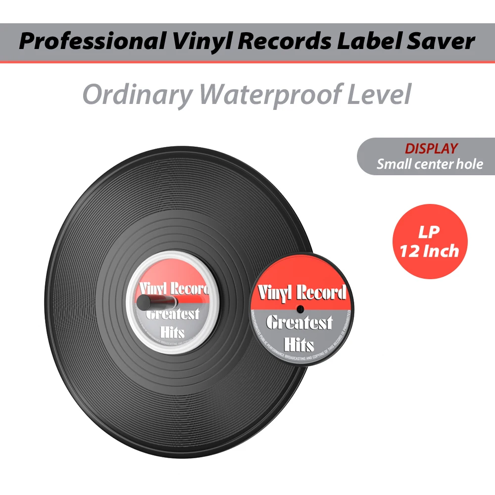 Vinyl Record Label Saver EP 7 LP 12 Inch Record Cleaning Care Clamp Waterproof Label Protector with Handles