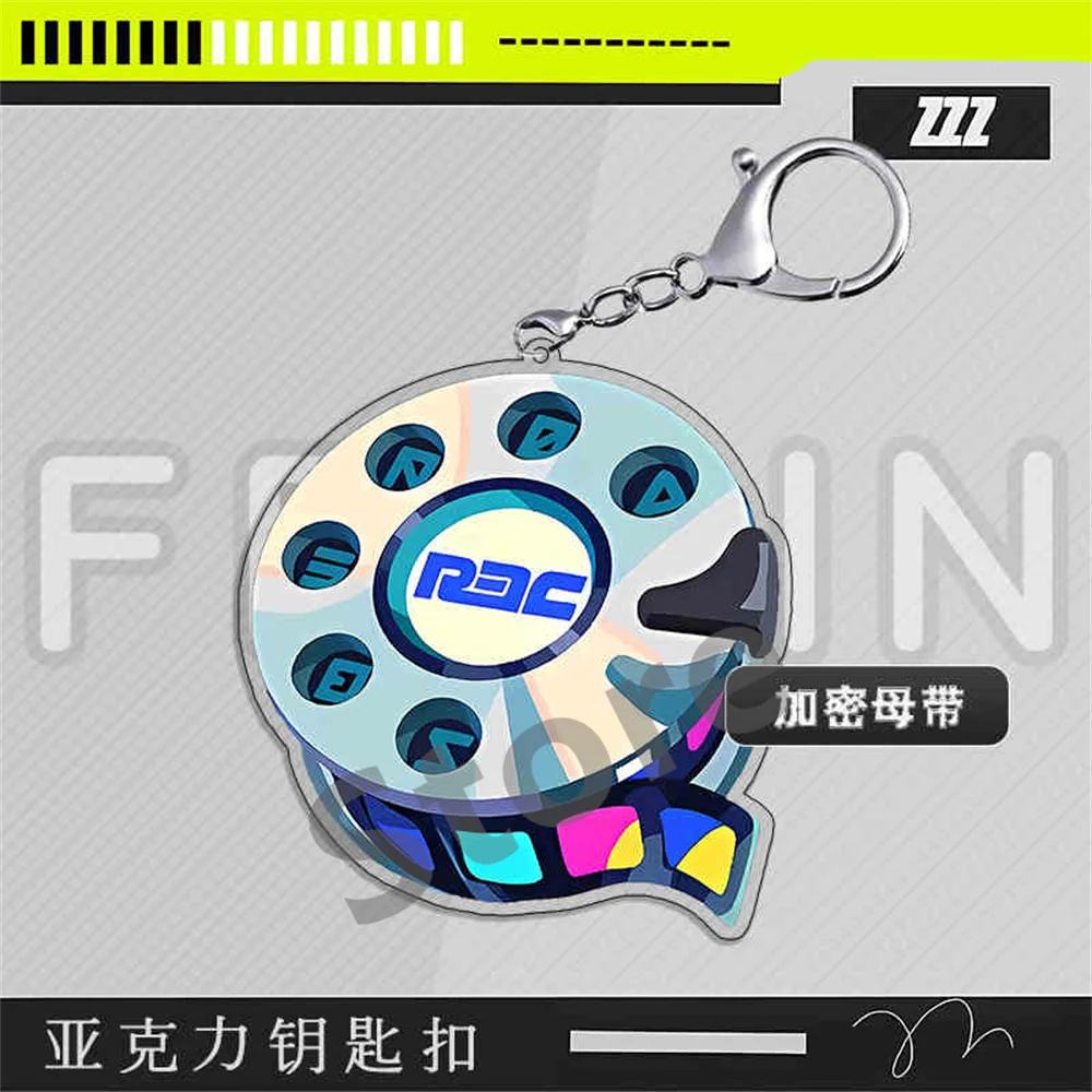 New Game Zenless Zone Zero pixel Keychain Hoshimi Miyabi Von Lycaon Nicole Cartoon Anime Pendant Key Ring Gift 6cm