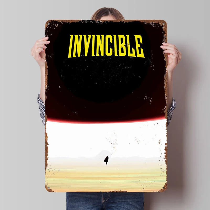Invincible Omni-Man In Space Metallposter, individuelle Wandkunst, Retro-Vintage-Blechschilder für Männerhöhle, Heimdekoration, Gaming