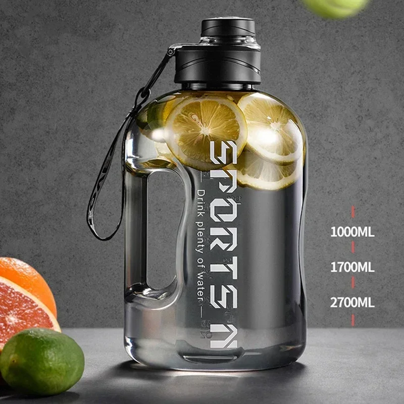 1,7 L/2,7 L Tragbare Große Kapazität Wasser Flasche Sport Wasser Flasche Gym Radfahren Tasse Für Fitness Camping Männer Wasserkocher – Detail 6