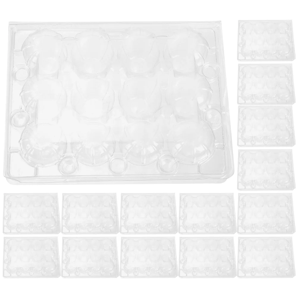 20 Pcs Quail Egg Cartons Clear Holder Household Desktop Tray Storage Convenient Container Package Accessories