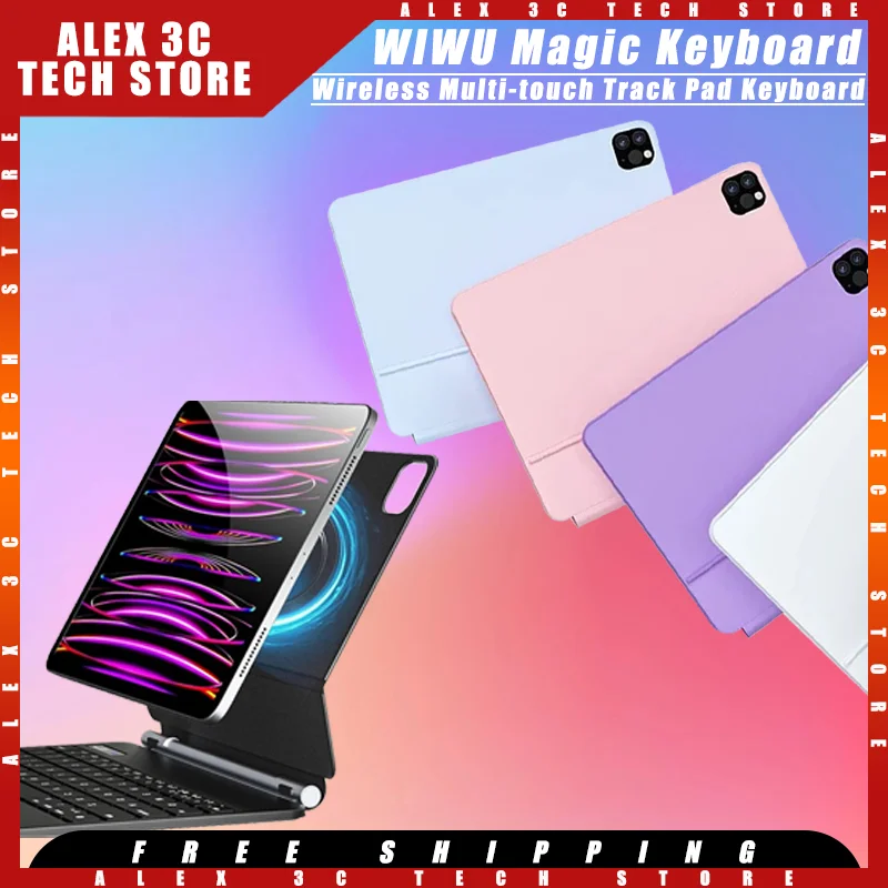 

Беспроводная клавиатура WIWU Magic Keyboard для Apple iPad Pro iPad Air4 iPad Air5 Track Pad, клавиатура Multi-touch, персонализированные аксессуары для ПК