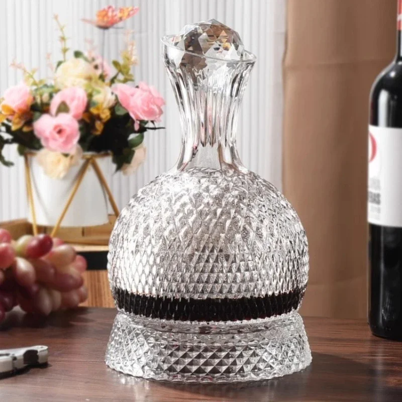 

High end luxury glass wine decanter for home use, rotating quick separation kettle, wine glass, wine set