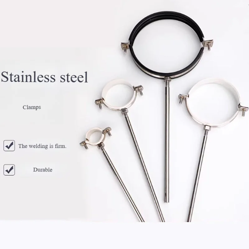 304 stainless steel clamp glass tube clamp chromatography column clamp hanging hoop iron stand laboratory instrument pipe hoop