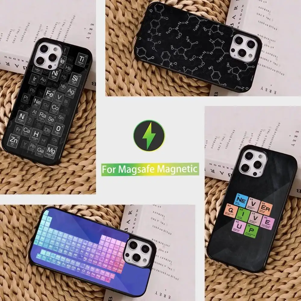 

Periodic Table Chemistry Phone Case For iPhone 16,15,14,13,12,11,Pro,Max,Plus,Mini, Magsafe,Magnetic Wireless Charging Case