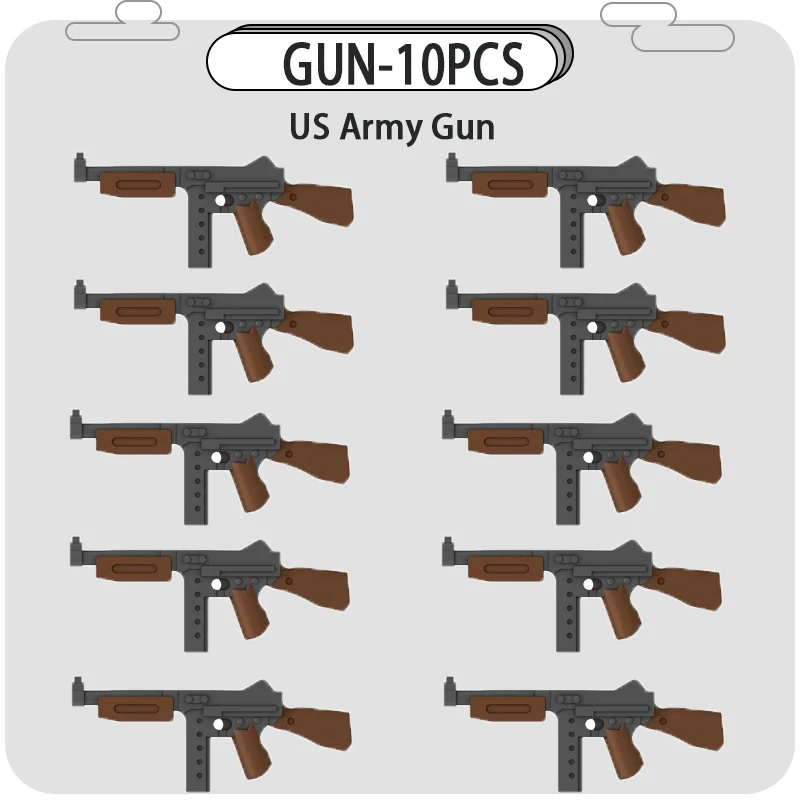 WW2 Militaire Accessoires Bouwstenen US Ranger Italië Duitse Britse Leger Soldaat Figuren Gun Helm Bakstenen Verjaardagscadeautjes