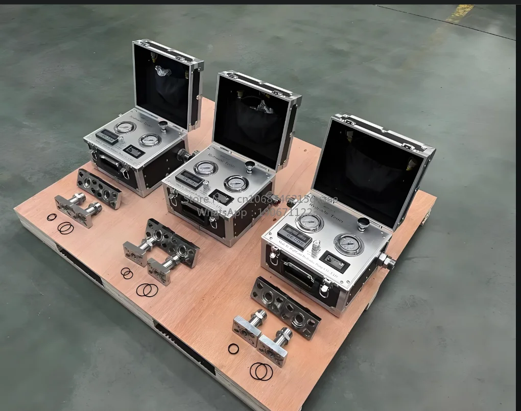 

Oil-Resistant Portable Hydraulic Tester Heavy Pressure Gauge Kit for Heavy Machinery Fittings 70-10000 PSI Carbon Steel