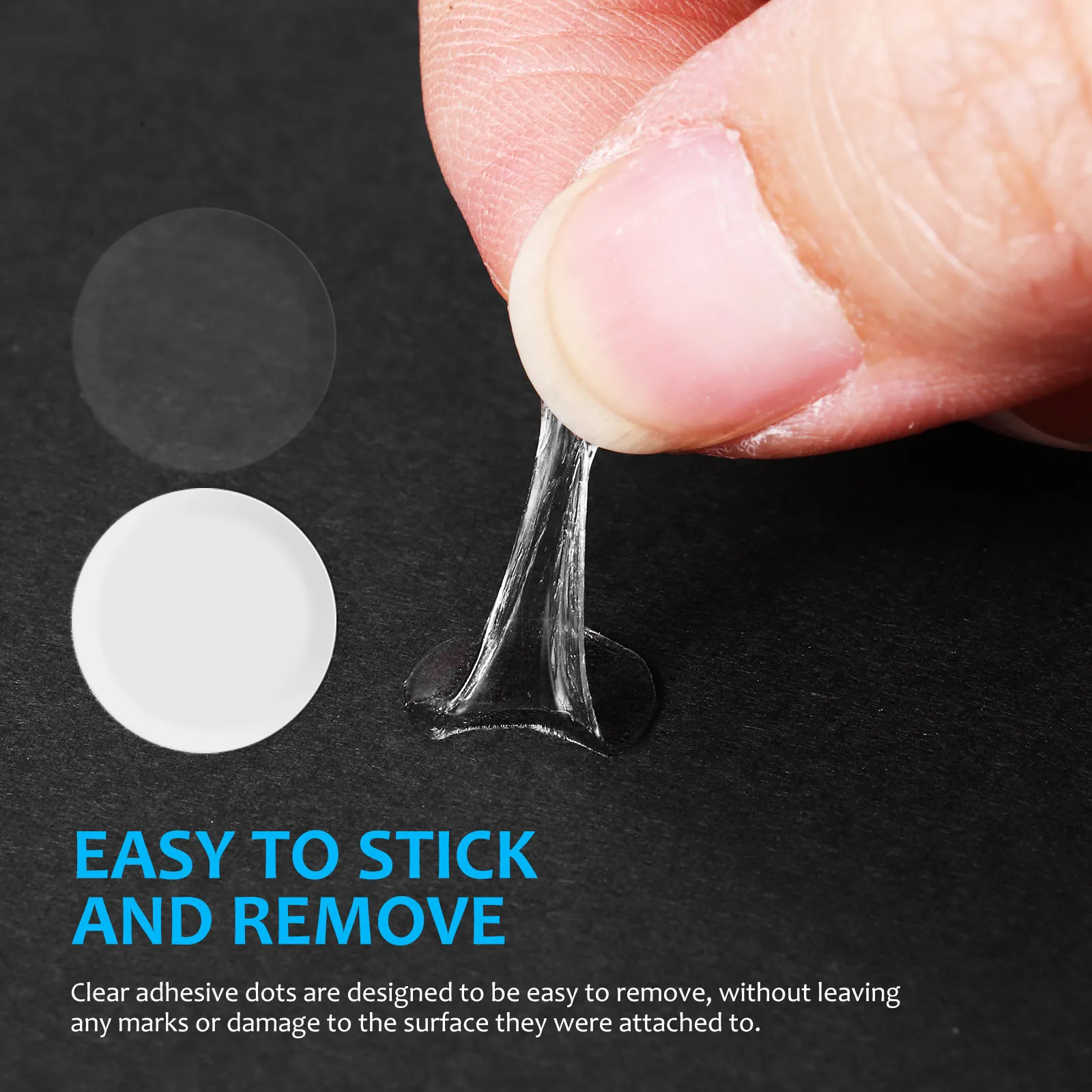 

600pcs Double Sided Tape Self Adhesive Dots 10x0 5mm Transparent Removable Sticky Mats Walls Balloons Photo Stickers Clear