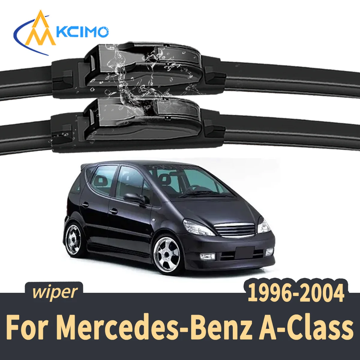 

For Mercedes-Benz A-Class W168 1996-2004 Windshield Wiper Blades Silent Natural Rubber Car Front Window Replacement Parts