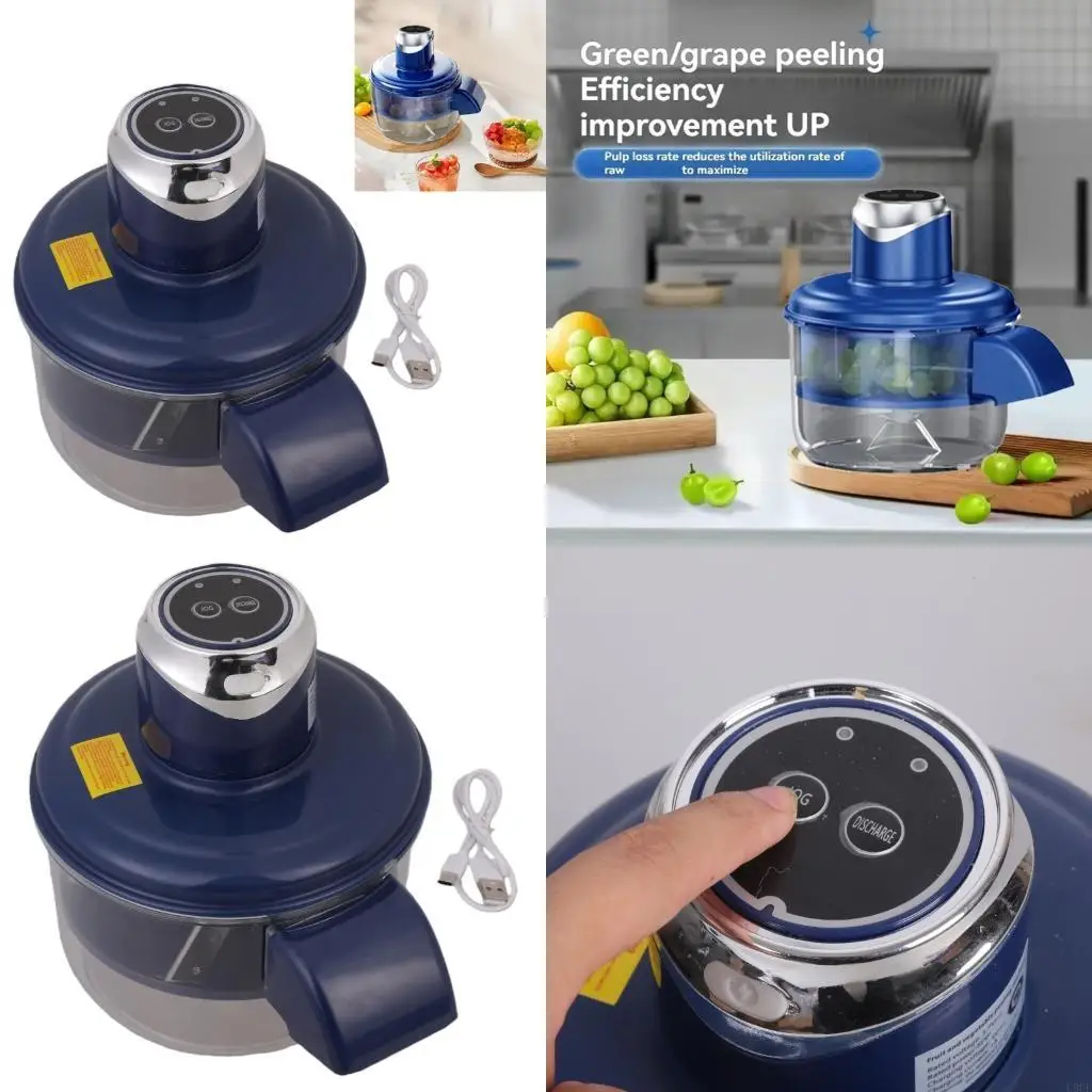   Electric Grape Peeling Machine Automatic Small Fruit Garlic Peeler Machine Portable Rechargeable Fruit Peeling Machine