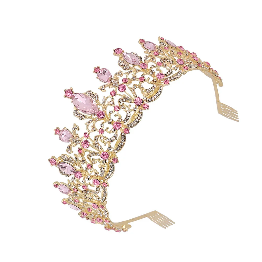 

1 шт., свадебная корона, элегантный головной убор, стильный аксессуар для волос невесты для украшения вечеринки, свадебная корона, женский головной убор