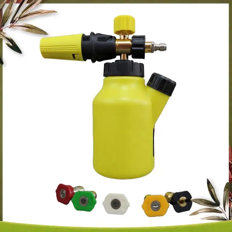 

AB98-Foam Cannon до 4500 фунтов на квадратный дюйм, пенопластовая пушка с 5 насадками для мойки высокого давления и быстроразъемным разъемом 1/4 дюйма, простая установка
