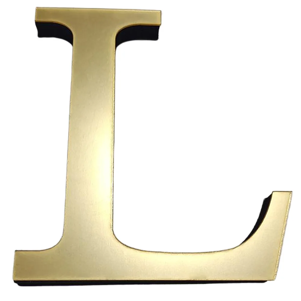 20 سنتيمتر ثلاثية الأبعاد الاكريليك الإنجليزية رسائل ملصقات جدار الذهب ذاتية اللصق ملصقات جدار رسائل جدار زينة للديكور المنزل