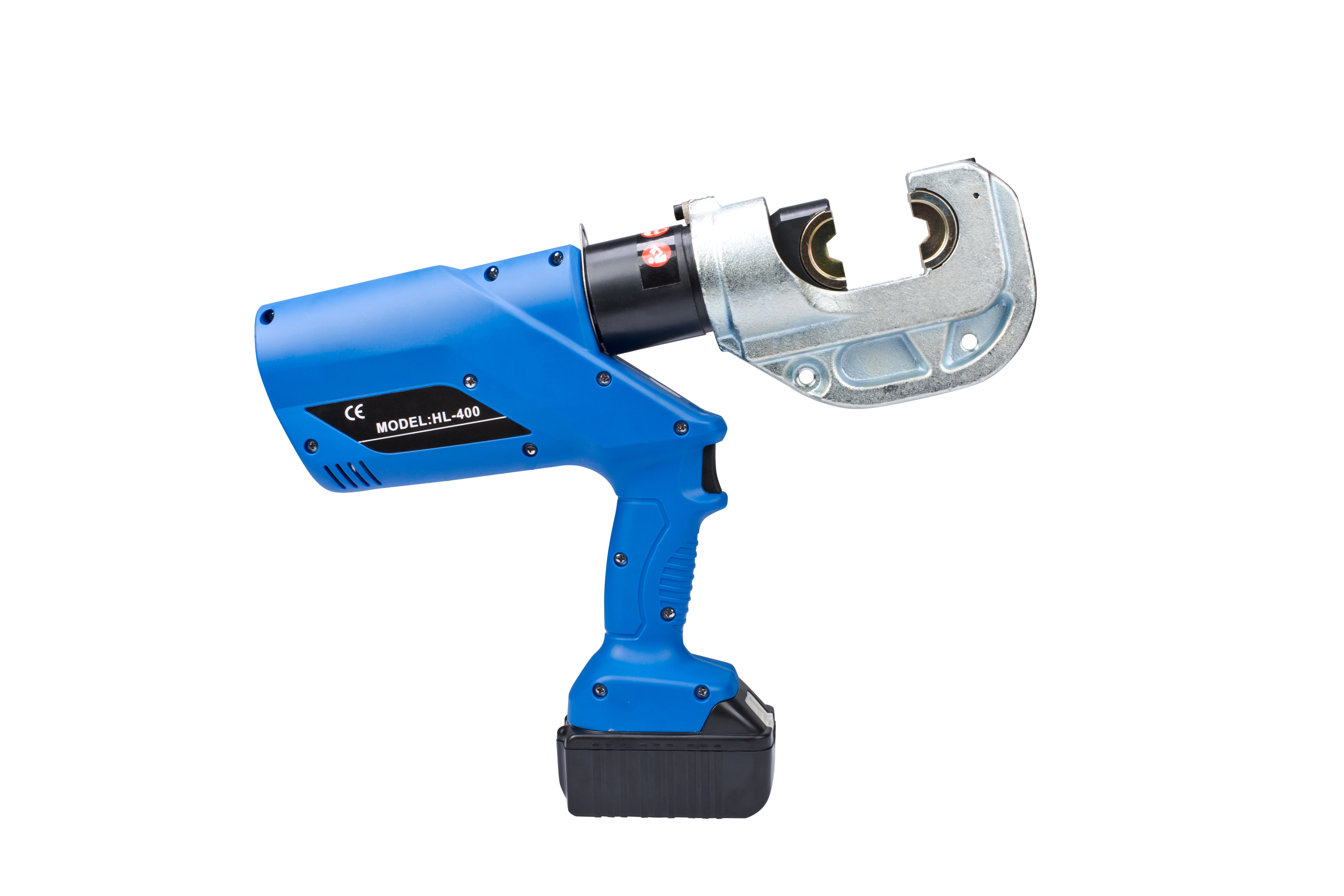 Portable Battery Powered Hydraulic Crimping Pliers Iron Material 60-120KN Force 400 Square Millimeter Electrical Cables Power
