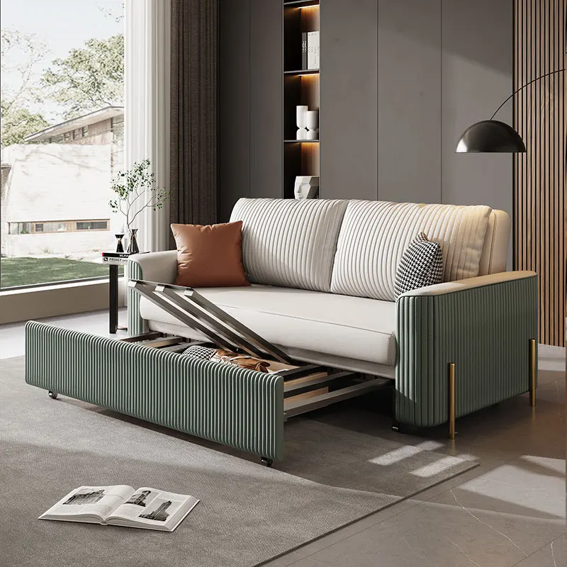 

Light luxury dual-purpose sofa bed, multi-functional folding storage, small apartment living room